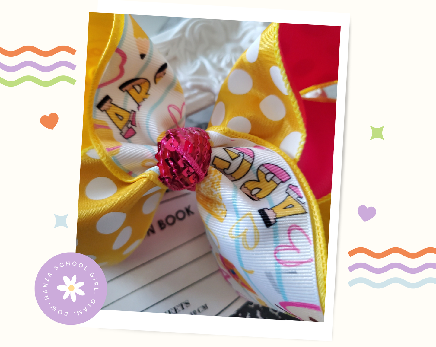 ABC School Hair Bow