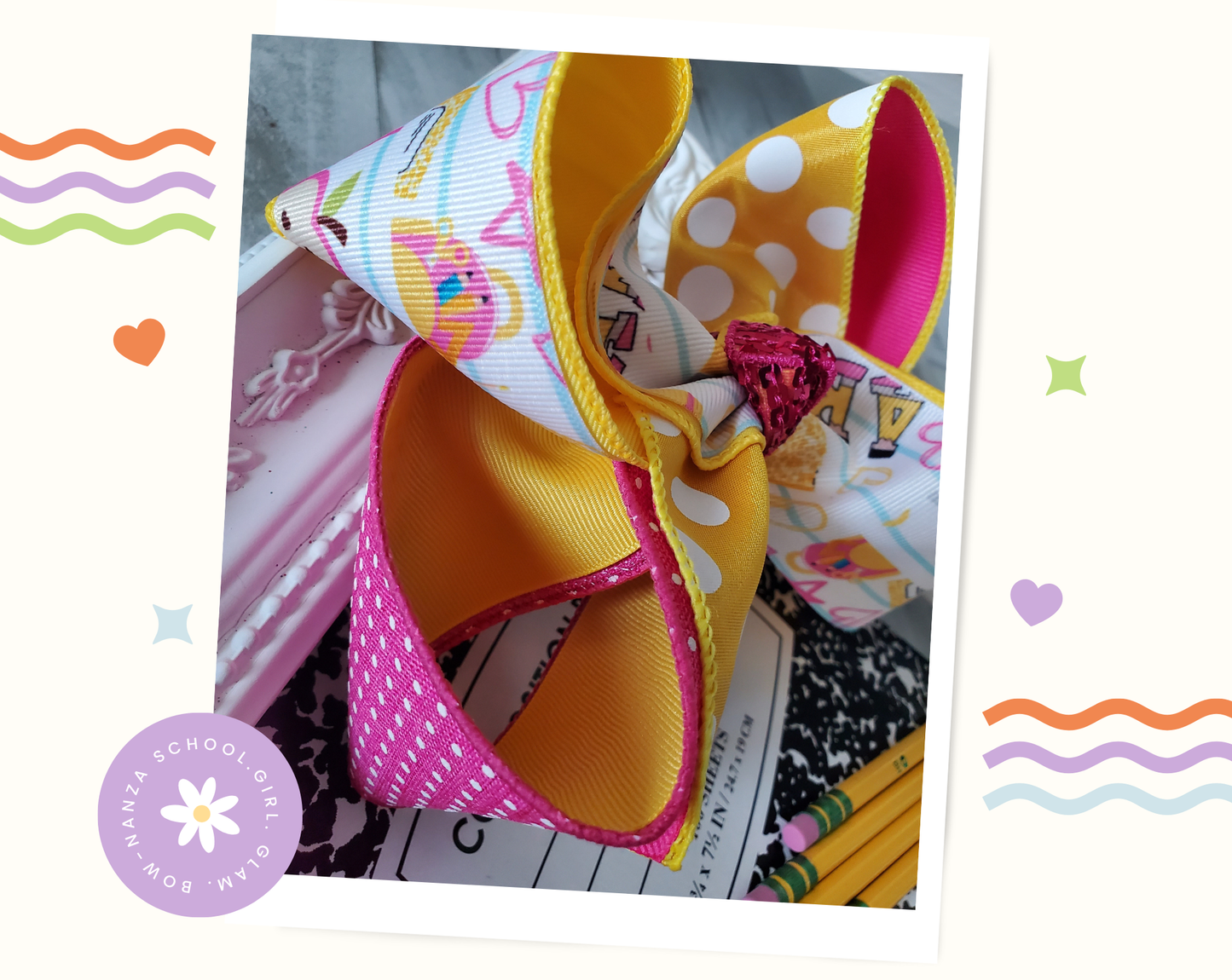 ABC School Hair Bow