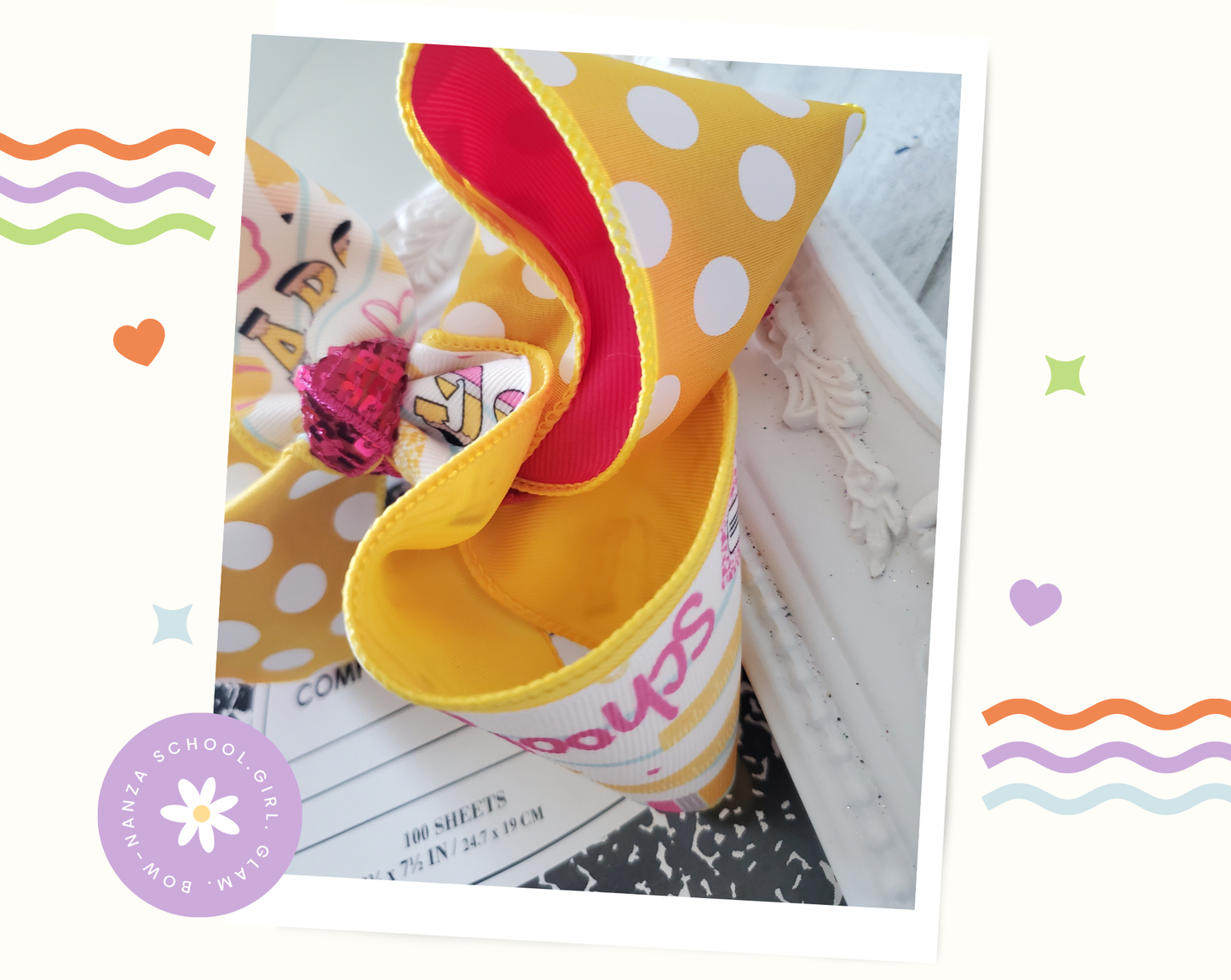 ABC School Hair Bow