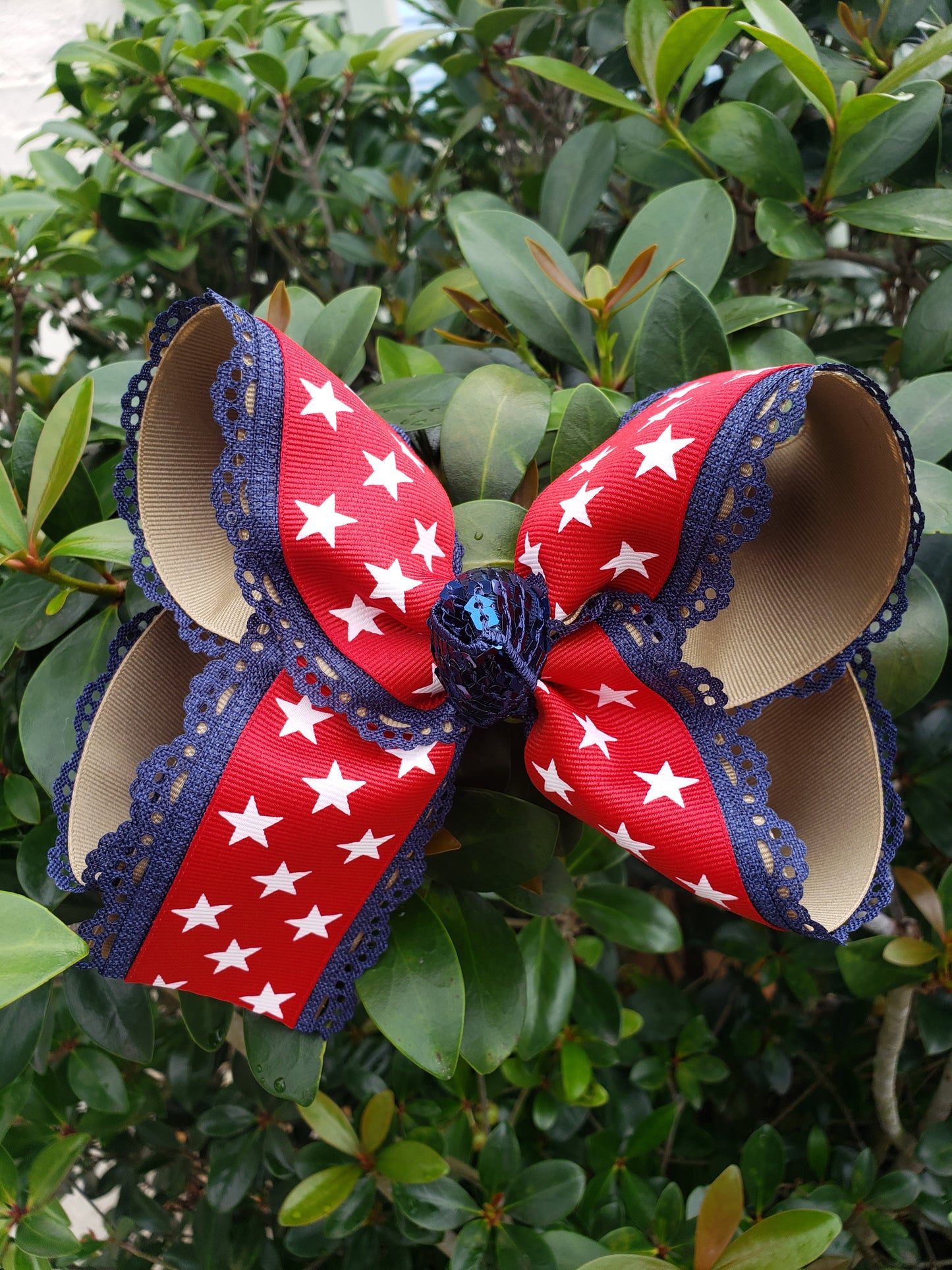 Patriotic Stars Hair Bow