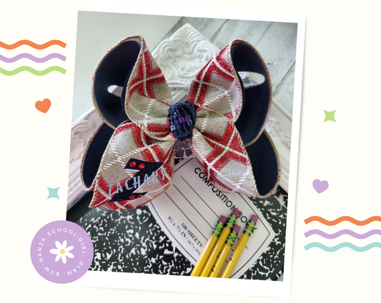 Zachary Logo Hair Bow Bling