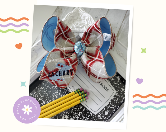 Zachary Logo Hair Bow Bling