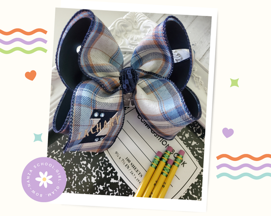 Zachary Logo Hair Bow Bling