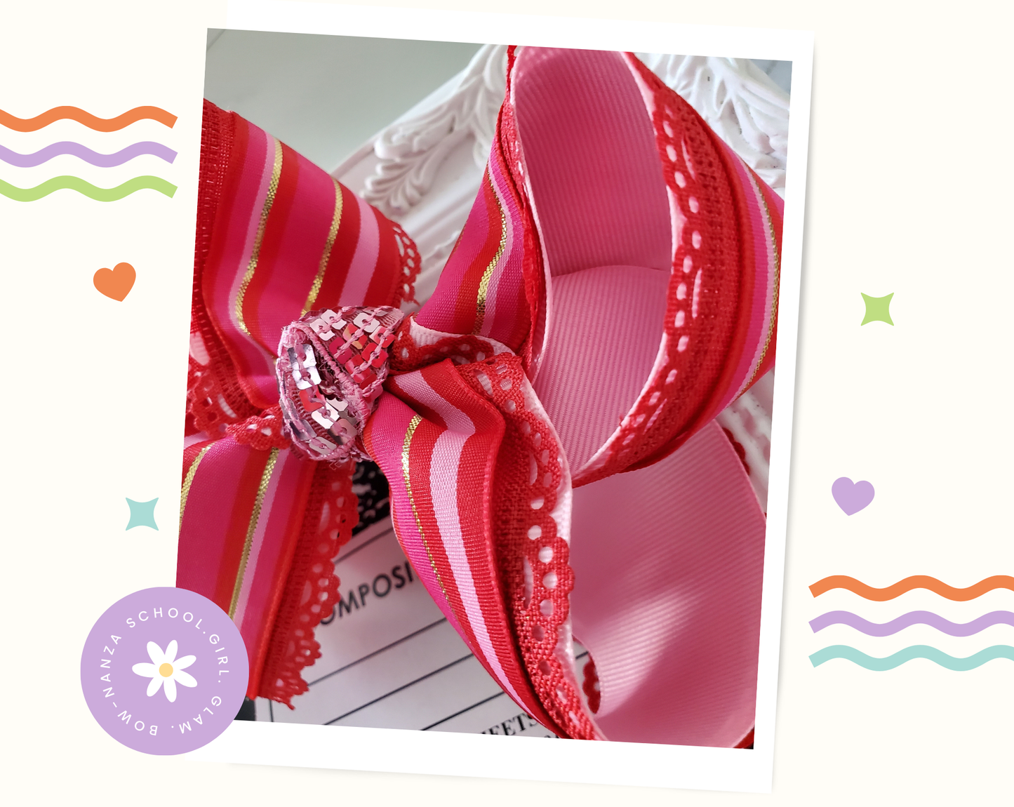 Valentine' Day Hair Bow
