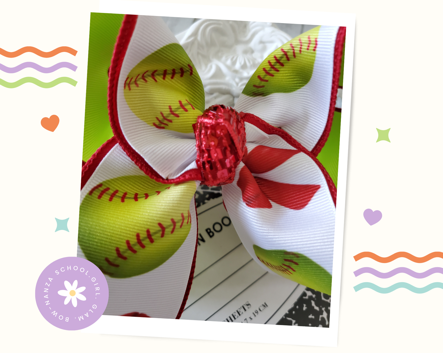 Softball Hair bow
