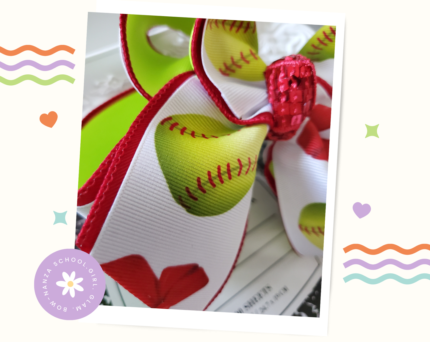 Softball Hair bow