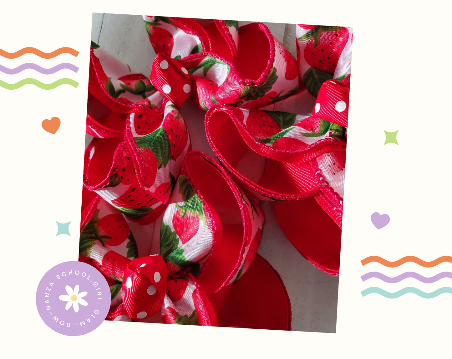 Strawberry Festival Hair Bow