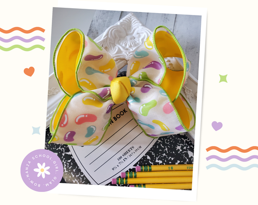 Jelly Bean Easter Hair Bow