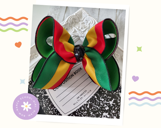 Black History Month Hair Bow
