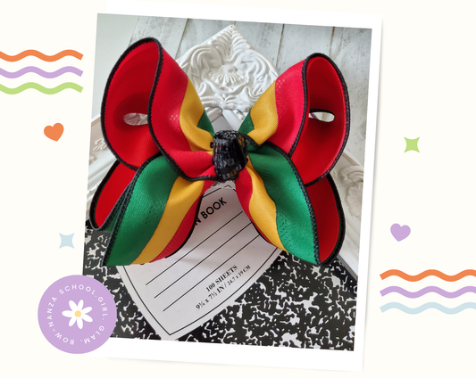 Black History Month Hair Bow