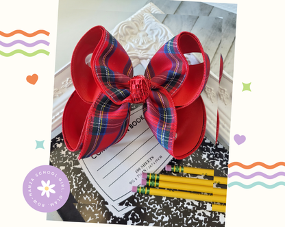 Plaid Christmas Hair Bow