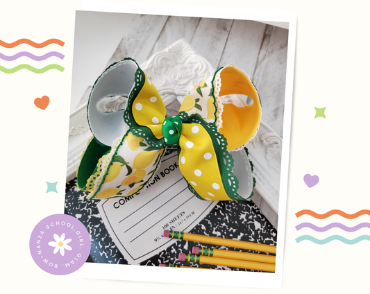 Lemon Hair Bow