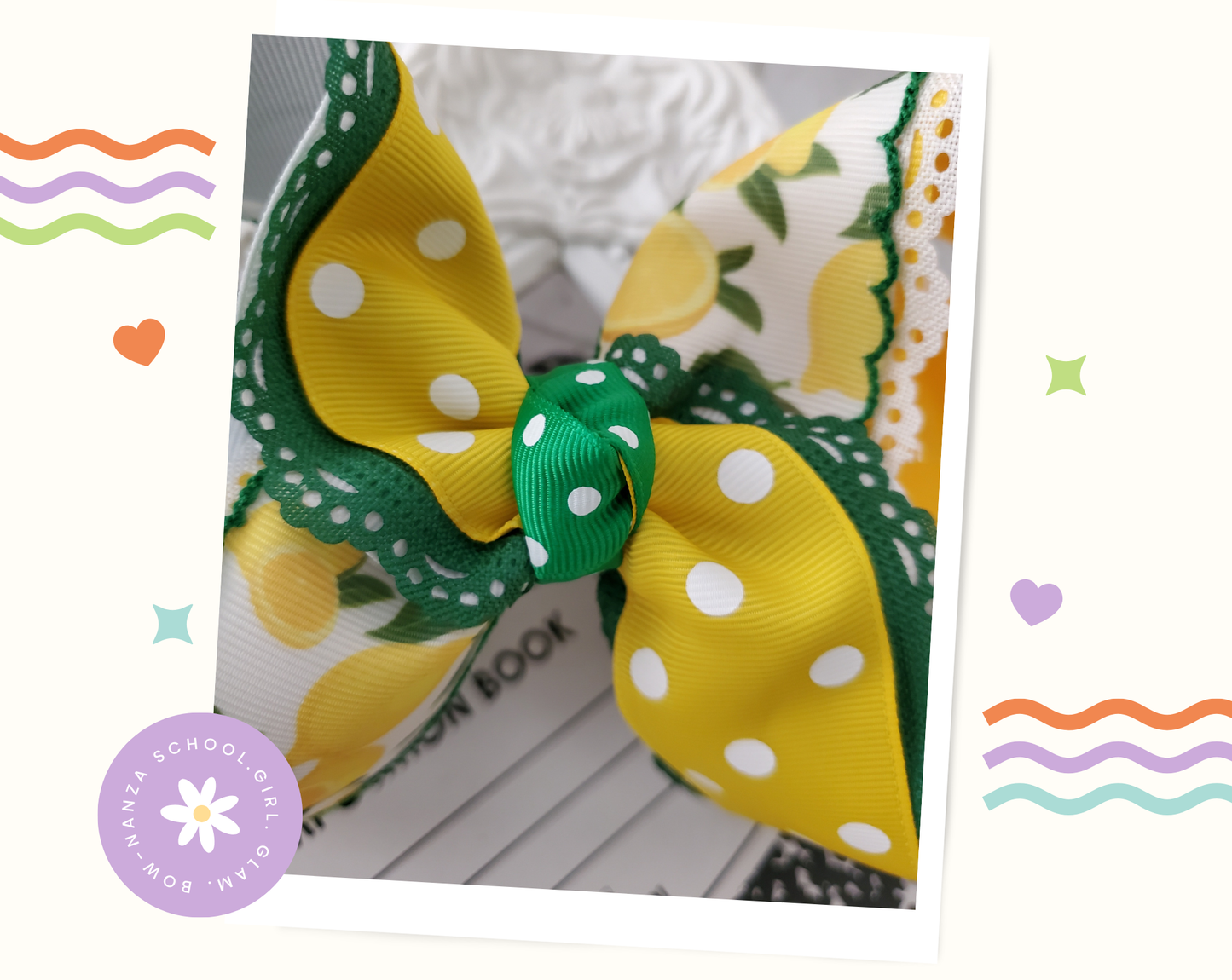 Lemon Hair Bow