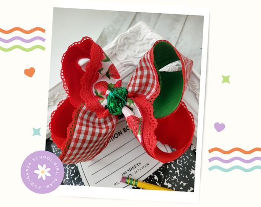 Strawberry Hair Bow