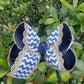 Layered Navy Chevron Hair Bow