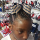 Khaki & Navy Ric-Rac Hair Bow