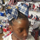 Royal Blue Plaid Hair Bow