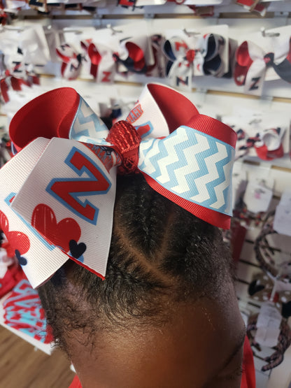 ZES School Spirit Hair Bow