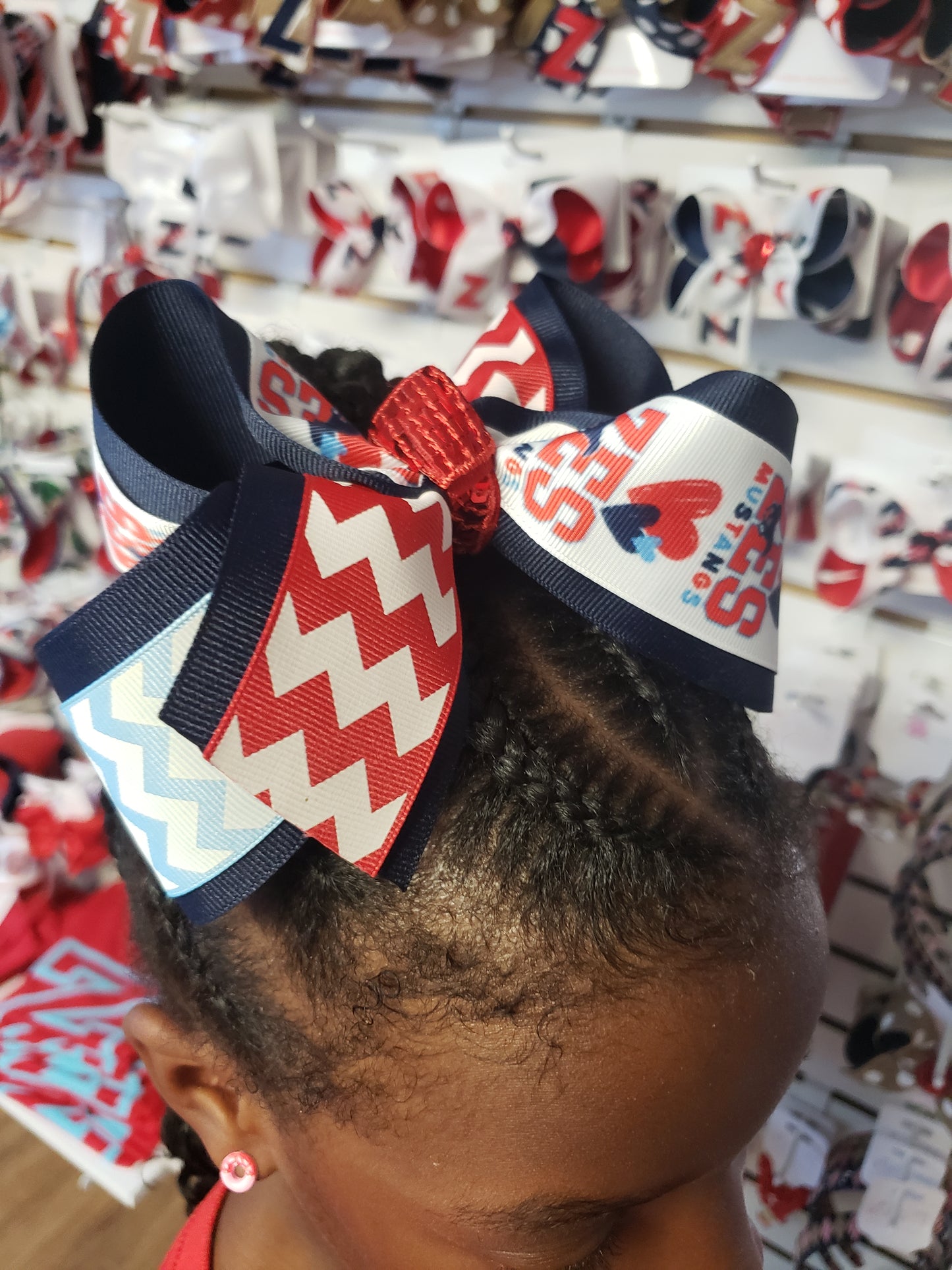 ZES School Spirit Hair Bow