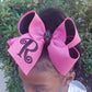 Pink Monogram Hair Bow