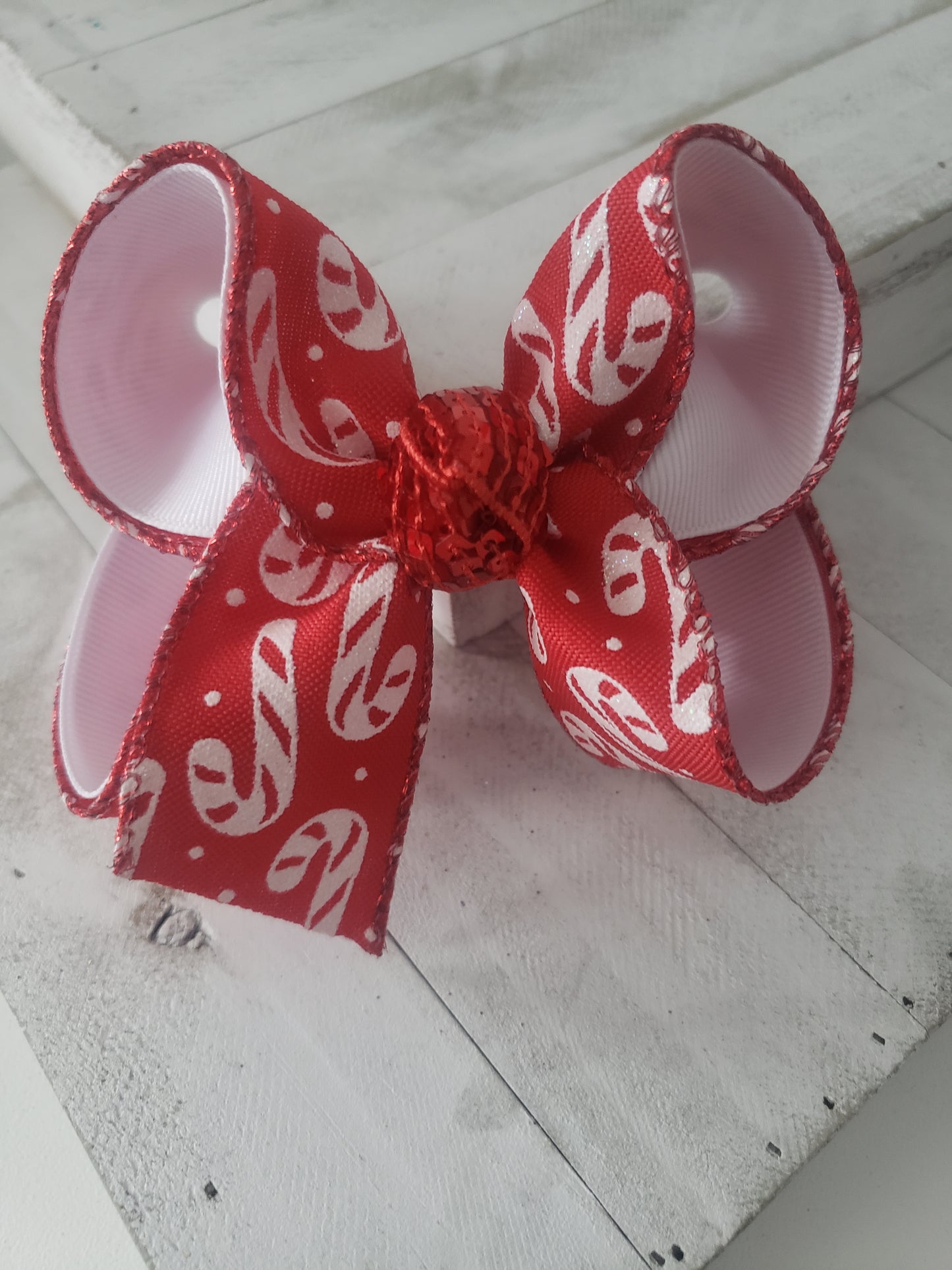 Candy Cane Lane Hair Bow