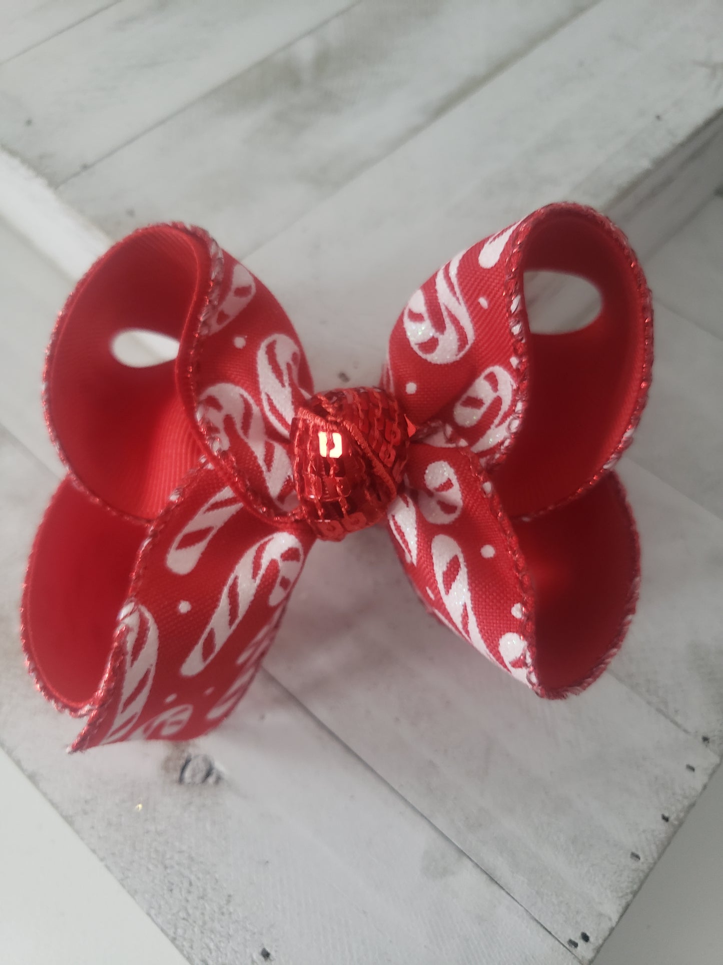 Candy Cane Lane Hair Bow