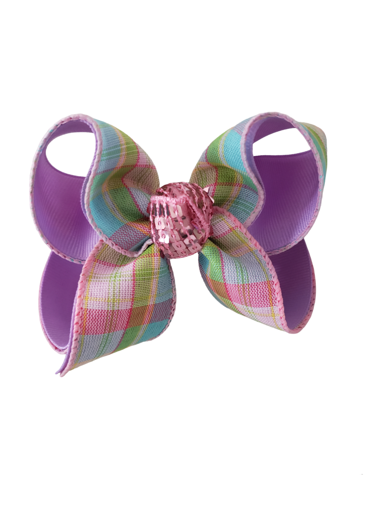 Gingham Plaid Easter Hair Bow