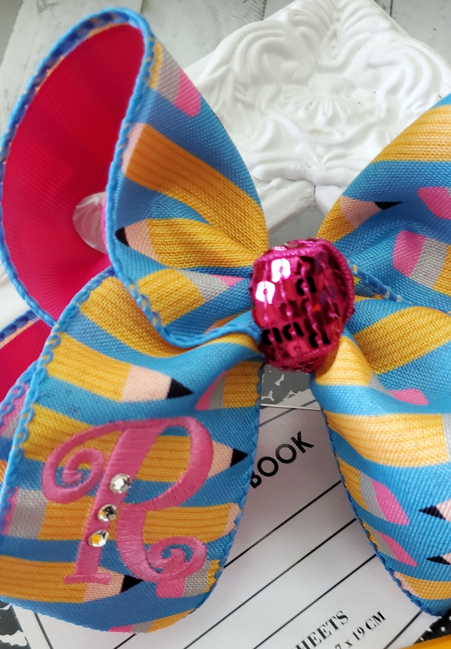 Monogram Initial Hair Bow