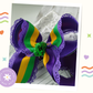 Mardi Gras Stripe Hair Bow
