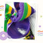 Mardi Gras Stripe Hair Bow