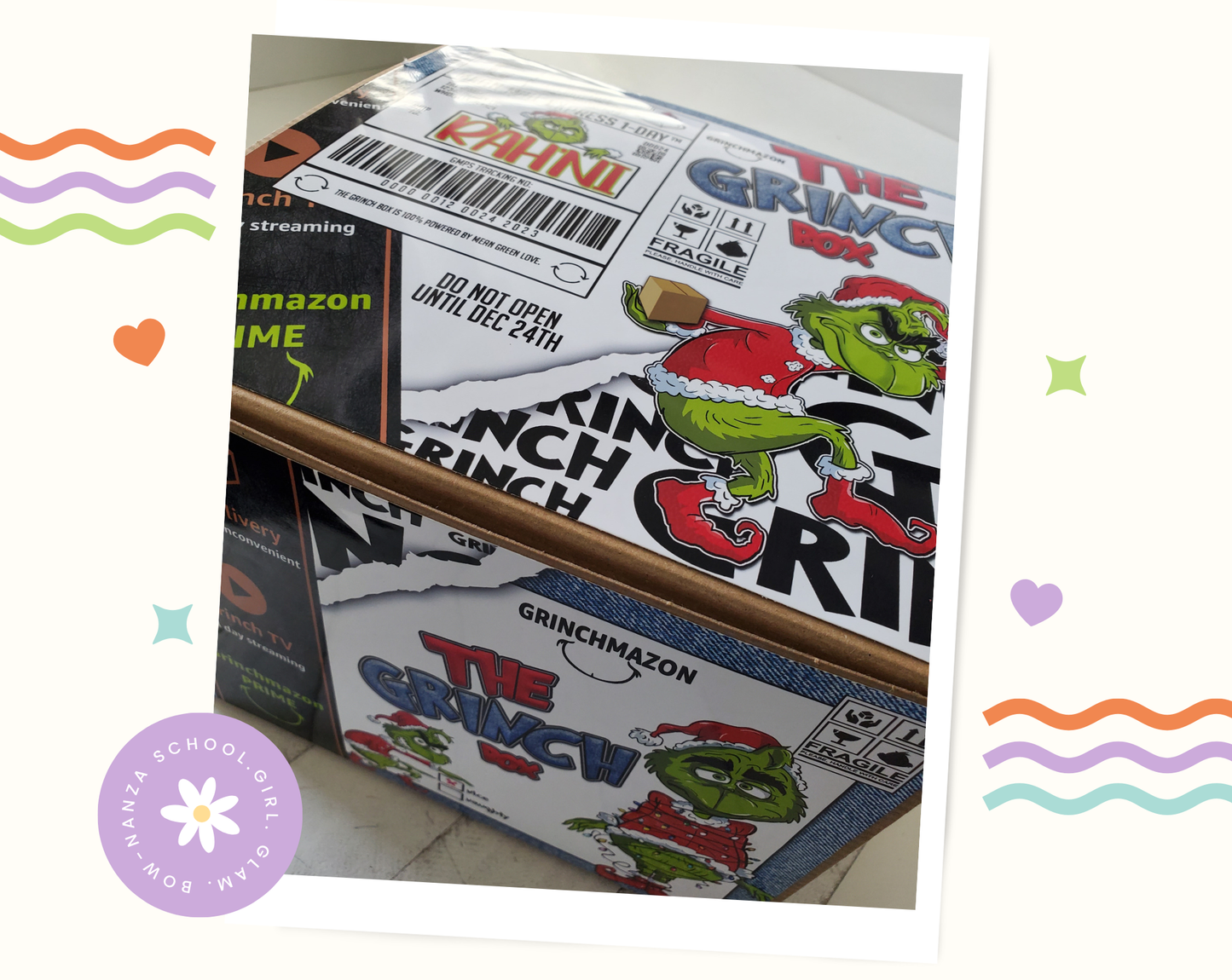 Personalized Christmas Eve Grinch Box