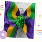 Mardi Gras Stripe Hair Bow