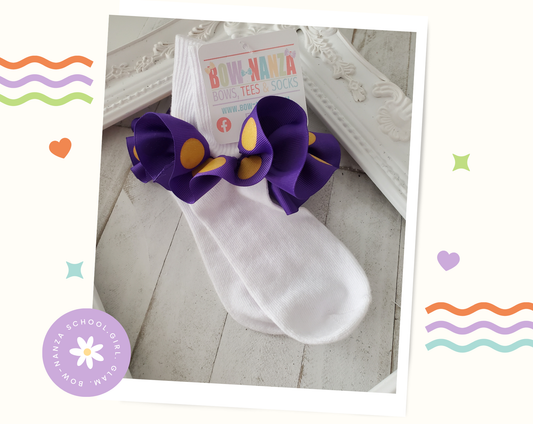 Polka Dot Ruffled Socks
