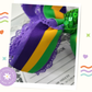 Mardi Gras Stripe Hair Bow
