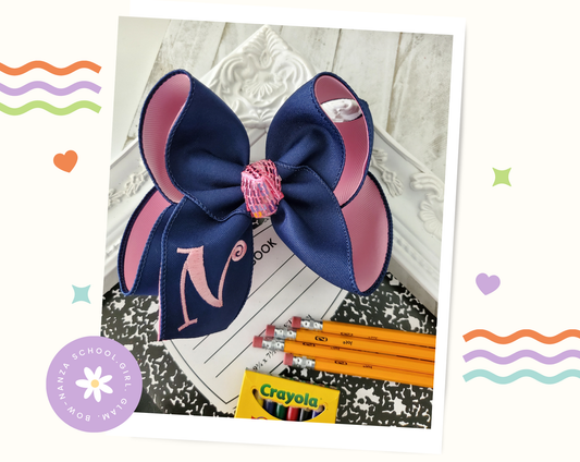 Monogram Initial Hair Bow