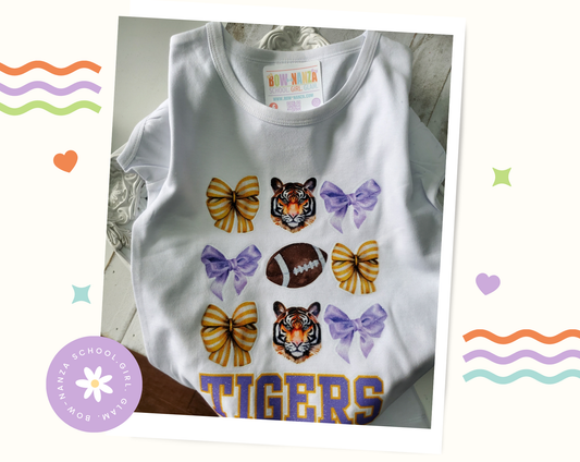 Tigers Girls Coquette T-Shirt Lavender