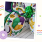 King Cake Mardi Gras Hair Bow
