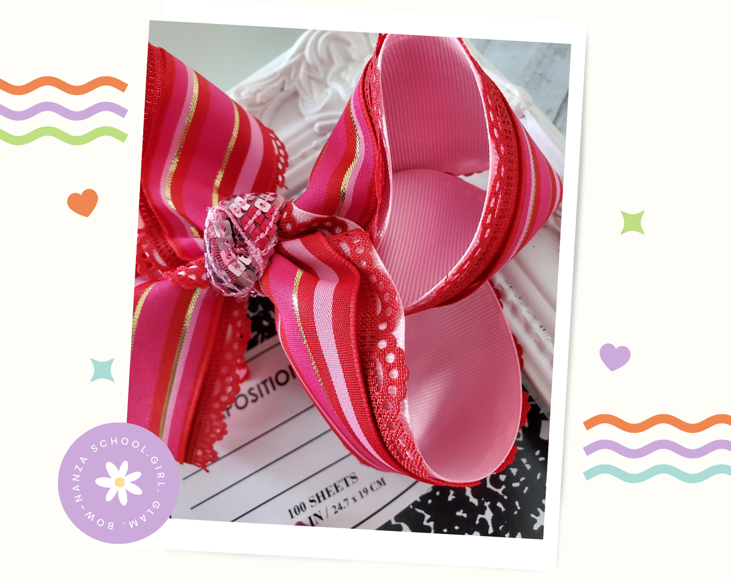 Valentine' Day Hair Bow