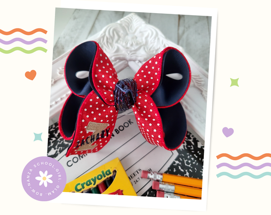 Zachary Embroidery Hair Bow