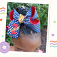 Zachary Embroidery Hair Bow Gold