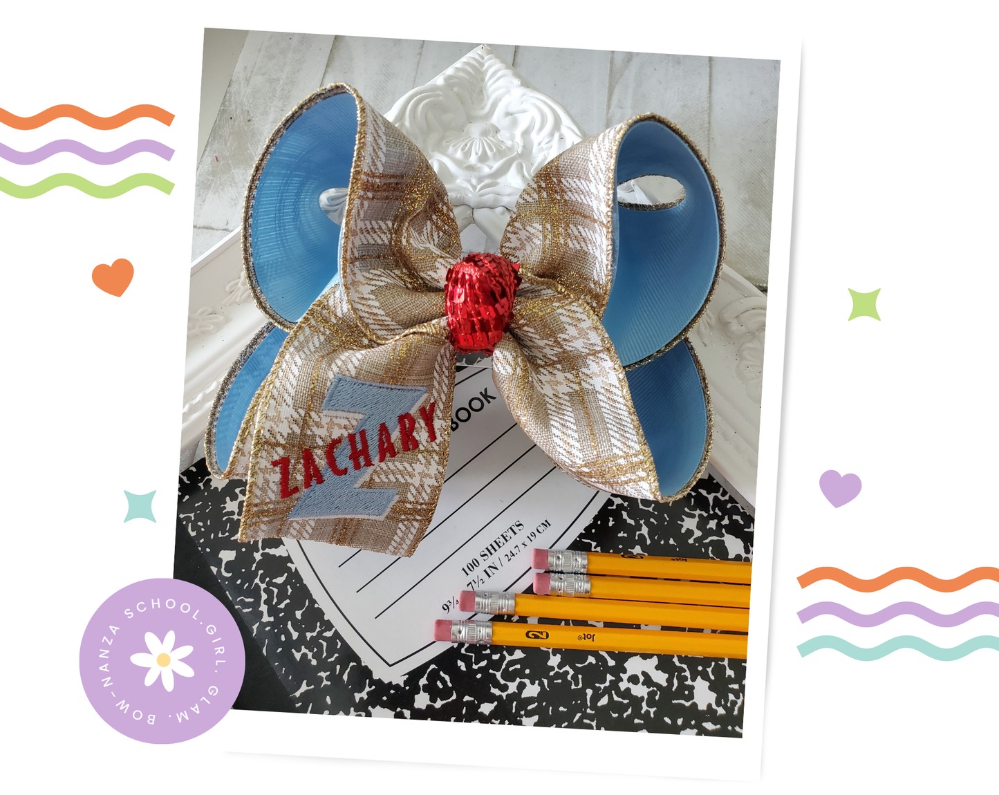 Zachary Logo Hair Bow