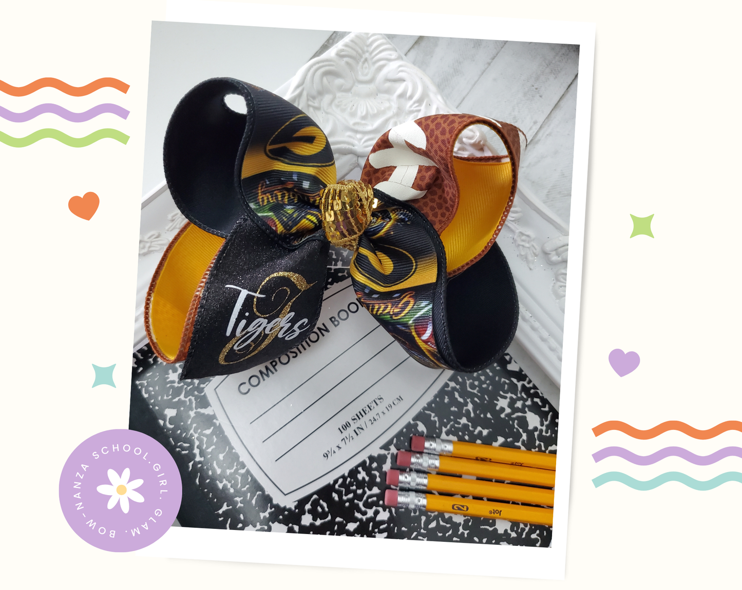 Grambling Football Glitter Bow