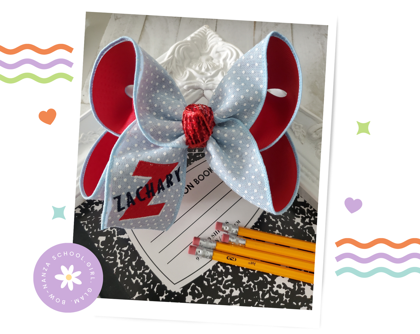 Zachary Logo Hair Bow