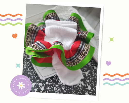 Wild About Christmas Ruffle Socks