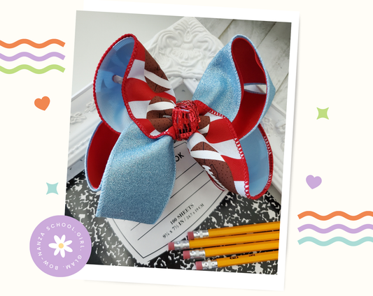 Zachary Broncos Football Hair Bow