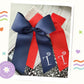 Monogram Hair Bow Bundle Tails