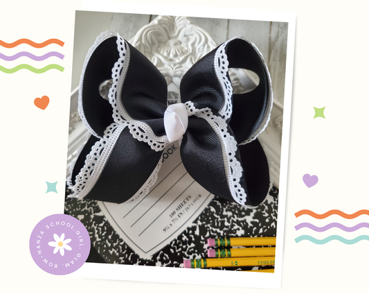 Black Hair Bow