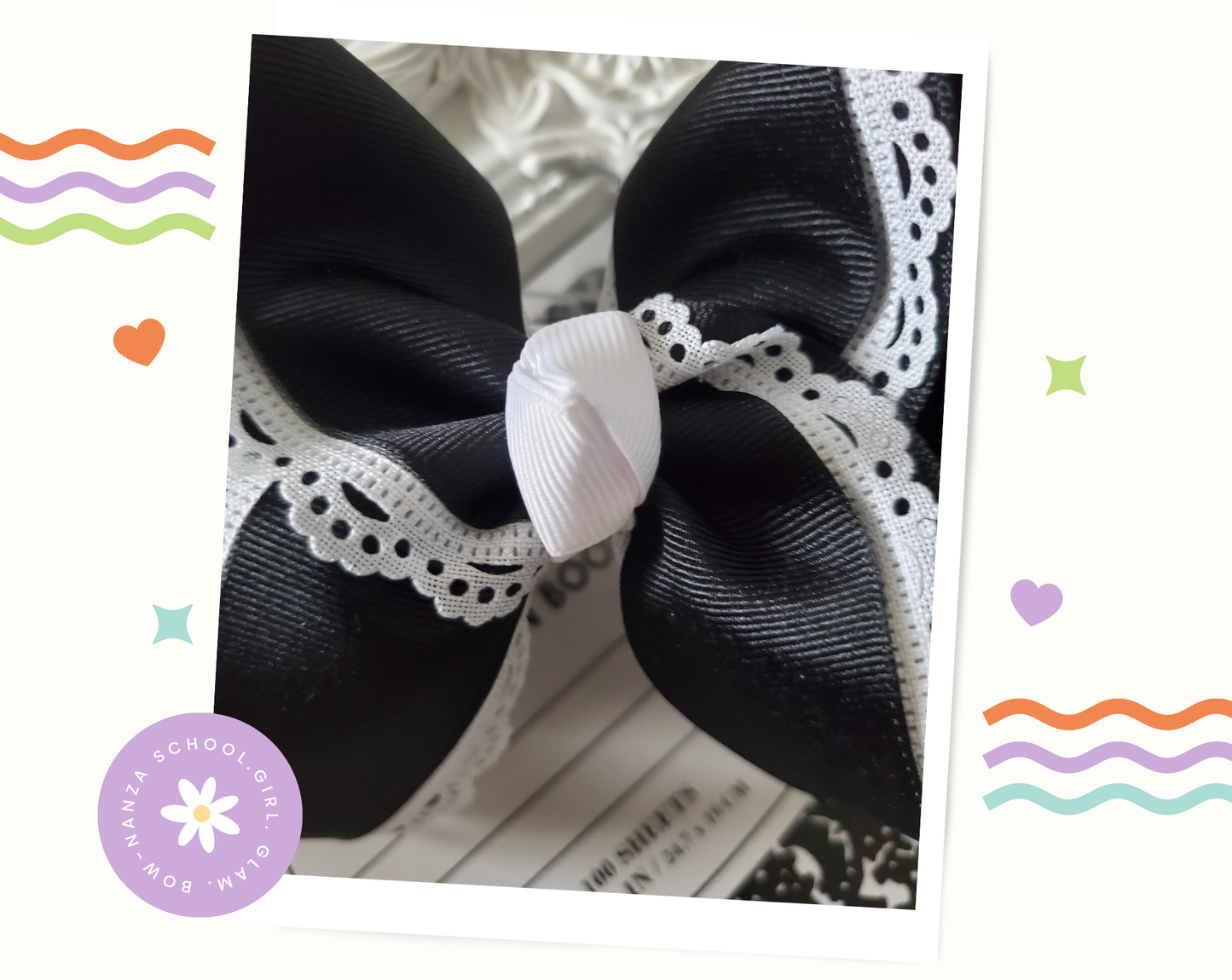 Black Hair Bow