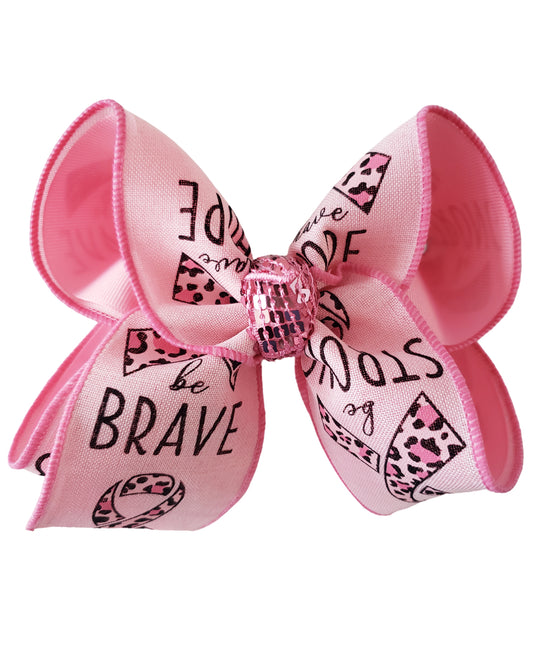 Pink Awareness Hair Bow