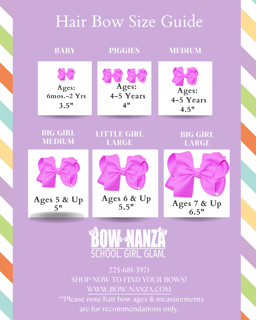 Name & Initial Glitter Hair Bow